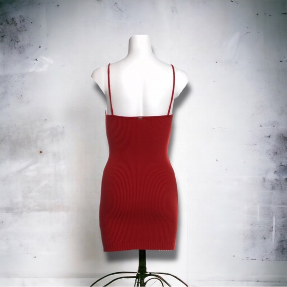 For Love And Lemons Red V Neck Mini Dress Size Large NWT - Picture 2 of 10